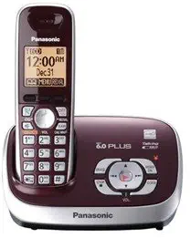 KX-TG6571R DECT 6.0 Cordless Phone with Answering System, , 1 Handset Wine Red