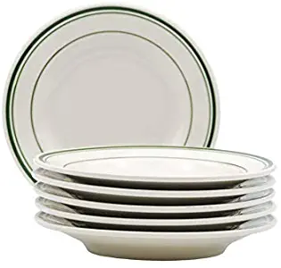 Tuxton Home THTGB007-6B Green Bay Salad Plate, 7-Inch, Stripe