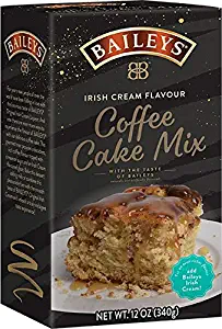 Baileys Irish Cream Flavoured Coffee Cake Mix -12oz Baking Kit - Includes 9.5oz Coffee Cake Mix, 2oz Cinnamon Sugar, 0.5oz Glaze Mix - Novelty Baking Gift Bakers and Pastry Chefs