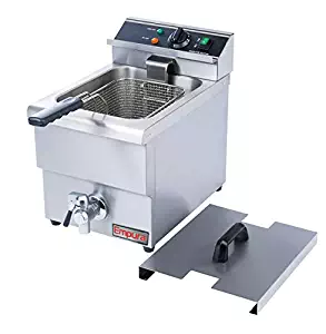 Empura Commercial Countertop Single Tank Deep Fryer W/Faucet 16"H x 18"W x 11.25"D 208V/240V, 2700-3600W 