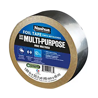 Nashua 322 HVAC Multi-Purpose Foil Tape, 46m Length, 48 mm Width, Aluminum