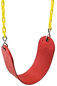 Squirrel Products Heavy Duty Swing Seat - Swing Set Accessories Swing Seat Replacement - Red