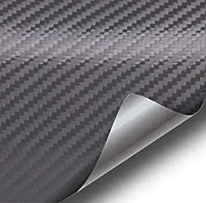 VViViD XPO Gunmetal Grey Carbon Fiber 5 Feet x 1 Foot Car Wrap Vinyl Roll with Air Release Technology