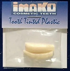 Imako Cosmetic Teeth Extras- Tooth Tinted Plastic- Natural Color. Temporary Tooth