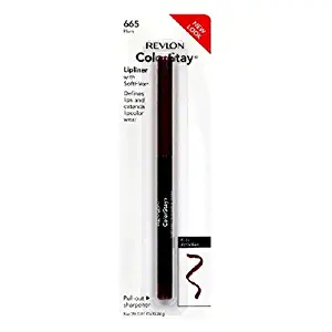 Revlon ColorStay Lipliner with SoftFlex, Plum 665, 0.01 Ounce (Pack of 2)