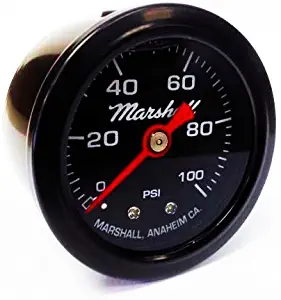 Marshall Instruments LBB00100 Fuel Pressure Gauge Black