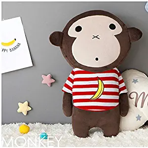 Cute Doll Car Seat Strap Belt Toy Cushion Cover for Kids Children, Auto Adjustable Pillow Pad Vehicle Car Safety Belt Toy Protect Shoulder Chest Child (Monkey)