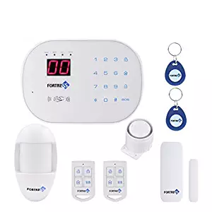 Fortress Security- Basic Home Security System with optional 24/7 Professional Monitoring – No contracts – Wireless 8 piece security kit – Works with Alexa – DIY Home Security