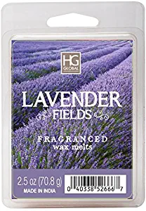 Hosley Lavender Fields Scented Wax Cubes Melts 2.5 Ounce. Hand Poured Wax Infused with Essential Oils. Perfect for Everyday Use Wedding Special Events Aromatherapy Spa Reiki Meditation O4