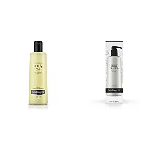 Neutrogena Body Oil, Light Sesame Formula, Sesame Oil, 16 Fl. Oz. and Body Lotion For Dry Skin , Light Sesame Formula, 32 Fl. Oz.