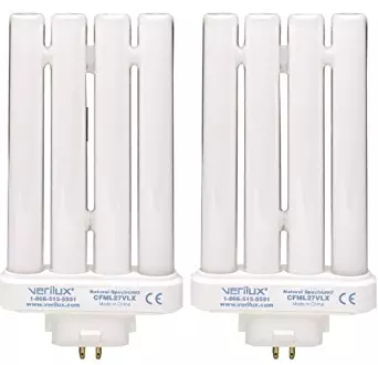 2 Pack Verilux CFML27VLX Natural Spectrum Replacement Bulb, 27 Watts