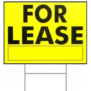 18 x 24 For Lease Sign w/H Stake