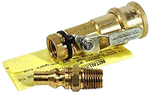 Mr. Heater Propane or Natural Gas 1/4 Quick Connector Set with Shutoff Valve and Excess Flow Plug