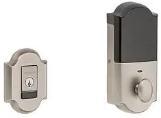 Baldwin 8252.B Evolved Arched Single Cylinder Deadbolt with Bluetooth Technology, Lifetime Satin Nickel