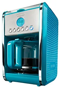 BELLA 13911 Dots Collection 12-Cup Programmable Coffee Maker, Teal