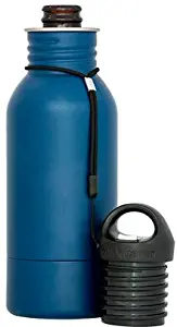 BottleKeeper - The Stubby 2.0 - The Original Stainless Steel Bottle Holder and Insulator to Keep Your Beer Colder (Blue)