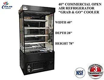 40" Wide Grab And Go Open Air Refrigerator Display Cooler Merchandiser - FGM40 - ETL NSF Warranty