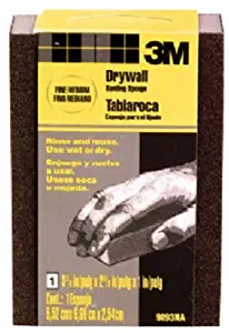 3M 9093DCNA Small Area Drywall Sanding Sponge, 3.75 in by 2.625 in by 1 in, Fine/Medium