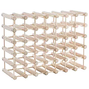 J.K. Adams Ash Wood 40-Bottle Wine Rack, Natural