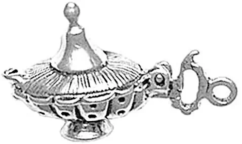 925 Sterling Silver Aladdin'S Movable Genie in Magic Lantern Lamp Charm for Bracelet/Necklace