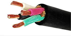 Custom Cable Connection 16/4 SOOW 16 AWG 4 Conductor 600 Volt Portable Power Cable - 50 Foot Roll in a Bag