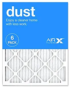 AIRx DUST 20x25x1 MERV 8 Pleated Air Filter - Made in the USA - Box of 6