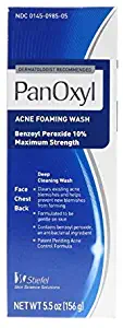 PanOxyl Foaming Acne Wash Maximum Strength 5.5 oz (Pack of 2)