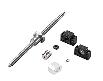 Mssoomm Ball Screw SFU2005 RM2005 20mm Length 102.36 inch / 2600mm with Metal Deflector Ball Screw Nut + BK/BF15 End Supports+ Coupler + Ball Screw Nut Housing with End Machining for CNC Machine