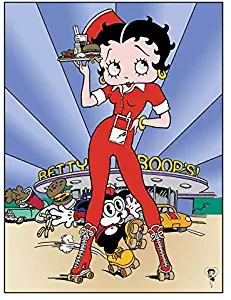 Desperate Enterprises Betty Boop Diner Tin Sign, 13