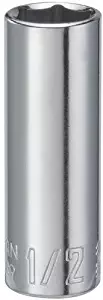 CRAFTSMAN Deep Socket, SAE, 1/4-Inch Drive, 1/2-Inch, 6-Point (CMMT43589)