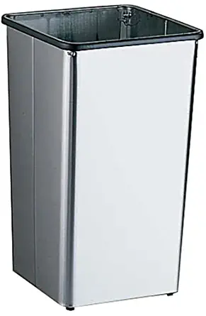 Bobrick 2280 Stainless Steel Floor-Standing Waste Receptacle with Open Top, Satin Finish, 21 Gallon Capacity, 14