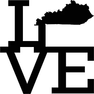 Love State Kentucky Raw Metal Wall Art, Home Decor