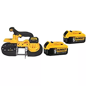 DEWALT DCS371B 20V MAX Lithium-Ion Band Saw, Bare-Tool with 20V MAX XR 5.0Ah Lithium Ion Battery, 2-Pack