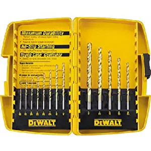 DEWALT DW1363 13-Piece Titanium Split-Point Twist Drill-Bit Assortment