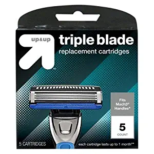 Men's 3 Blade Cartridges 5ct - Up&Up153; (fits Gillette Mach3 handles)