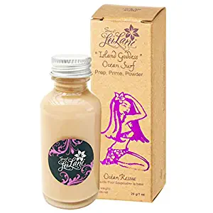 Sweet Leilani Island Goddess Foundation | Prep, Prime, Powder | Gluten Free Waterproof Full Coverage 3 in 1 Liquid Foundation (1oz) (NUDE BEACH)