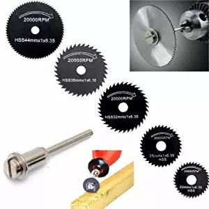 6pcs Metal HSS Circular Saw Blade Set Cutting Discs for Dremel Rotary Tool