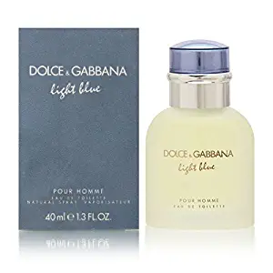 D&G Light Blue Pour Homme | Eau de Toilette Spray by Dolce & Gabbana | Fragrance for Men | Fresh Aromatic Mediterranean Scent | 40 mL / 1.3 oz