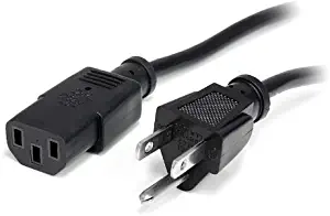 StarTech.com 6 ft 14 AWG Computer Power Cord - NEMA5-15P to C13 - Power cable - IEC 60320 C13 to NEMA 5-15 (M) - 6 ft - black - PXT101146