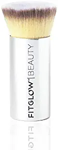 Fitglow Beauty Vegan Teddy Foundation Brush - Flat-Top Brush for Stippling Foundation, Concealer & Cream Blush