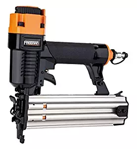 Freeman PBR50Q 18 Gauge Brad Nailer with Quick Jam Release Lightweight & Ergonomic Pneumatic Brad Nail Gun for Moulding, Baseboard, Handrails, Door & Window Installation