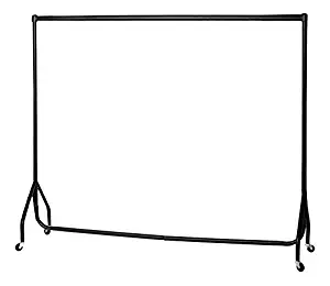 The Shopfitting Shop Heavy Duty Clothes Rail Garment Rack 6 ft Long x 5 ft High, Black