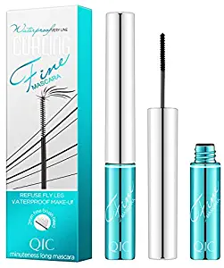 YKHOME Small Brush Head Mascara Slender and Thick Curling Waterproof and Sweat Proof not Smudge Cosmetics Makeup