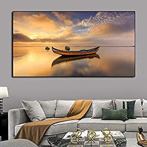 KFEKDT Modern Ship Seascape Cuadros Poster Painting Landscape Picture Wall Art Cuadros for Living Room Home Decor Posters and Prints(Print No Frame) C 50x70CM