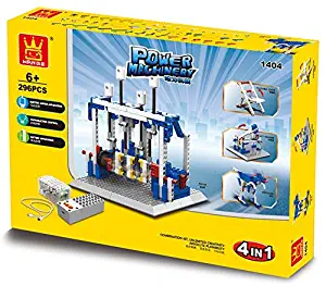 Create Resolve and fix 4-in-1 296pcs Building Blocks Toy Set - Great Educational Science Project Game Watch Your Little Mechanic Build and Assemble Gears and Moving Parts