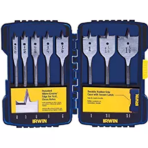 IRWIN Tools SPEEDBOR Blue Groove Pro Spade Bit Set with Case, 8-Piece (341008)