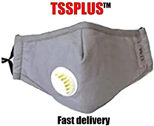 TSSPLUS PM2.5 Anti Air Pollution Reusable Washable Face Mask Respirator 2 Filters (Random color)