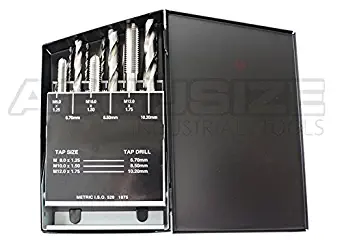 Accusize Industrial Tools 18 Pc Hss Tap and Drill Set, Metric, 0001-0052