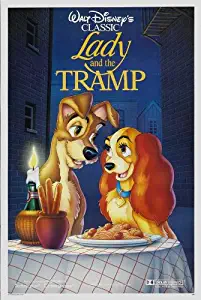 Lady and the Tramp Movie Poster (27 x 40 Inches - 69cm x 102cm) (1955) Style I -(Larry Roberts)(Peggy Lee)(Barbara Luddy)(Stan Freberg)(Alan Reed)(Bill Thompson)
