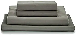 Pillow Bed Sheet Set 100% Certified Giza Egyptian Long Staple Cotton (Queen, Dark Gray)